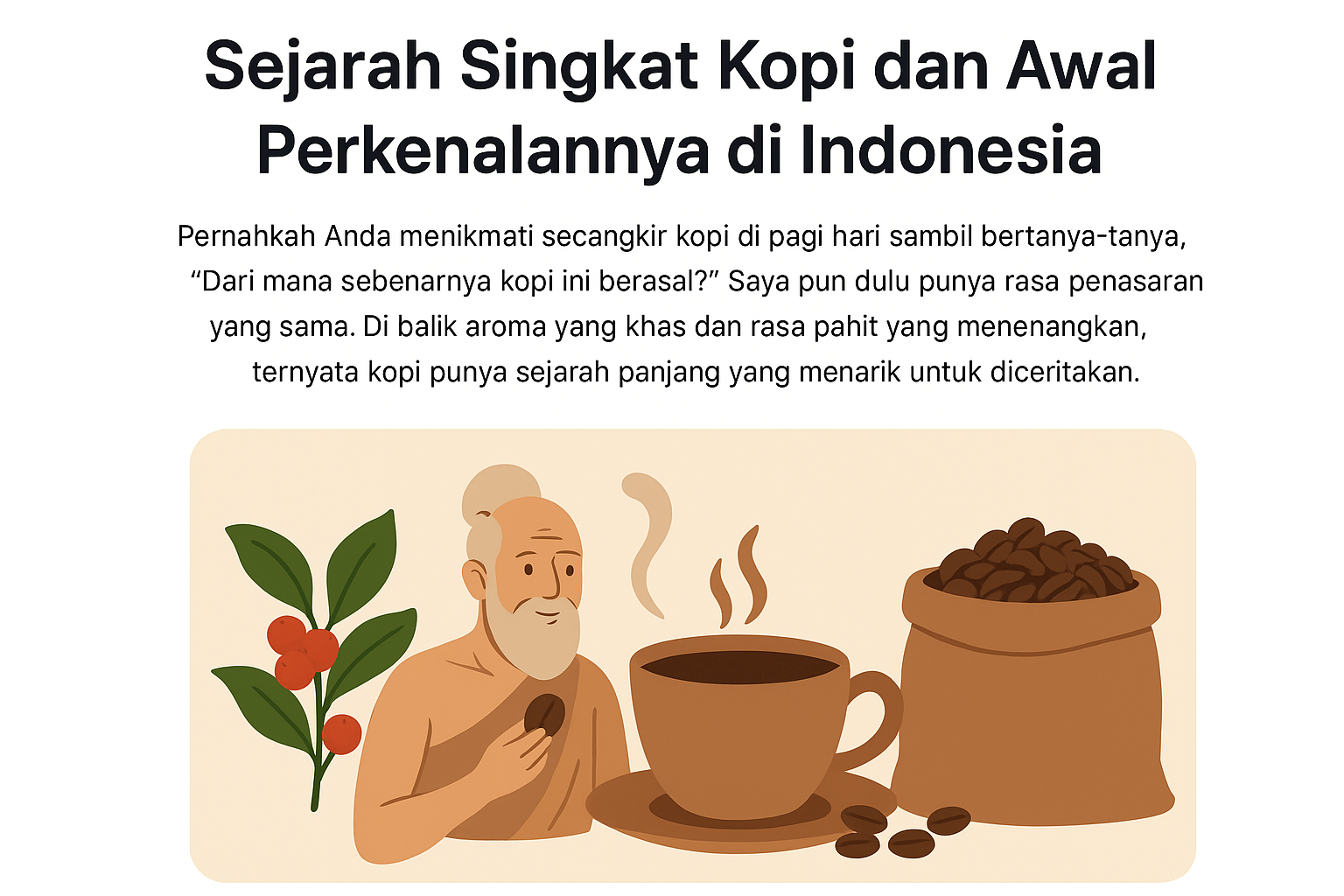 Sejarah Singkat Kopi dan Awal Perkenalannya di Indonesia